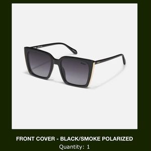 NWT Front Cover Black Smoke Polarized Quay Sunnies